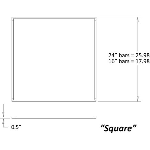 Z-Bar LED 25.98 inch Matte White Pendant Ceiling Light, Square